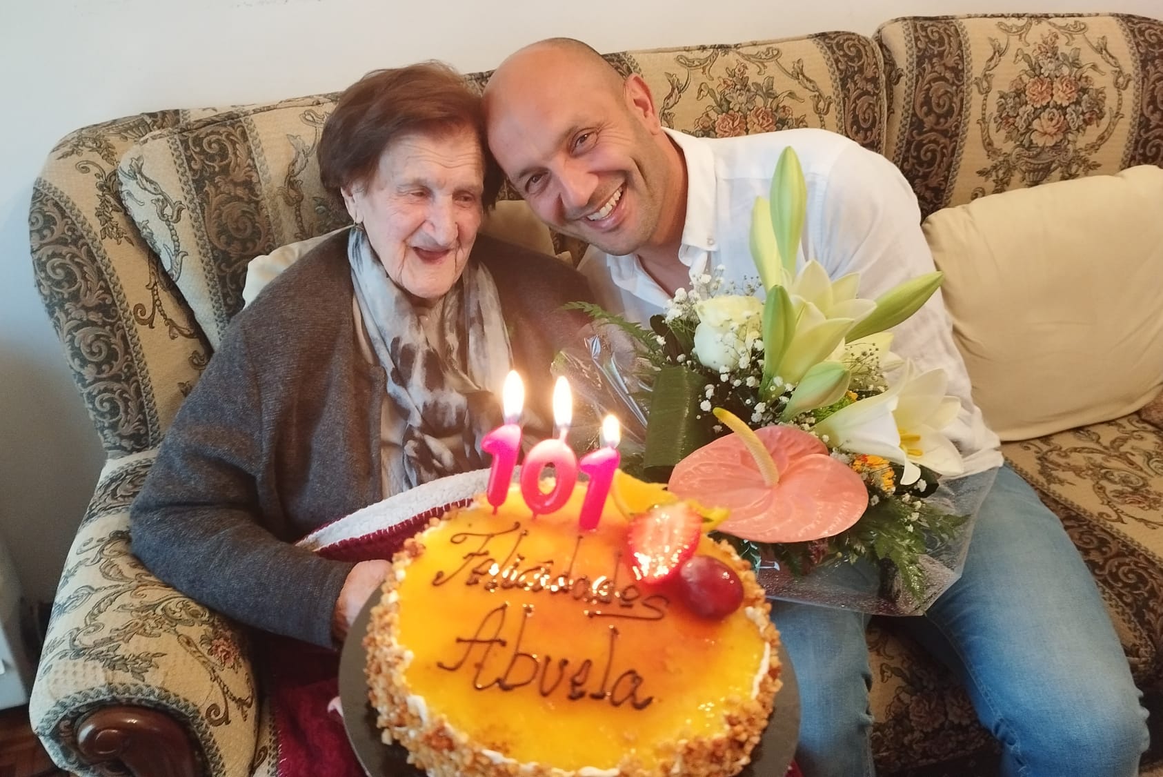 A avoa do Porriño, Bienvenida Lorenzo, cumpre 101 anos