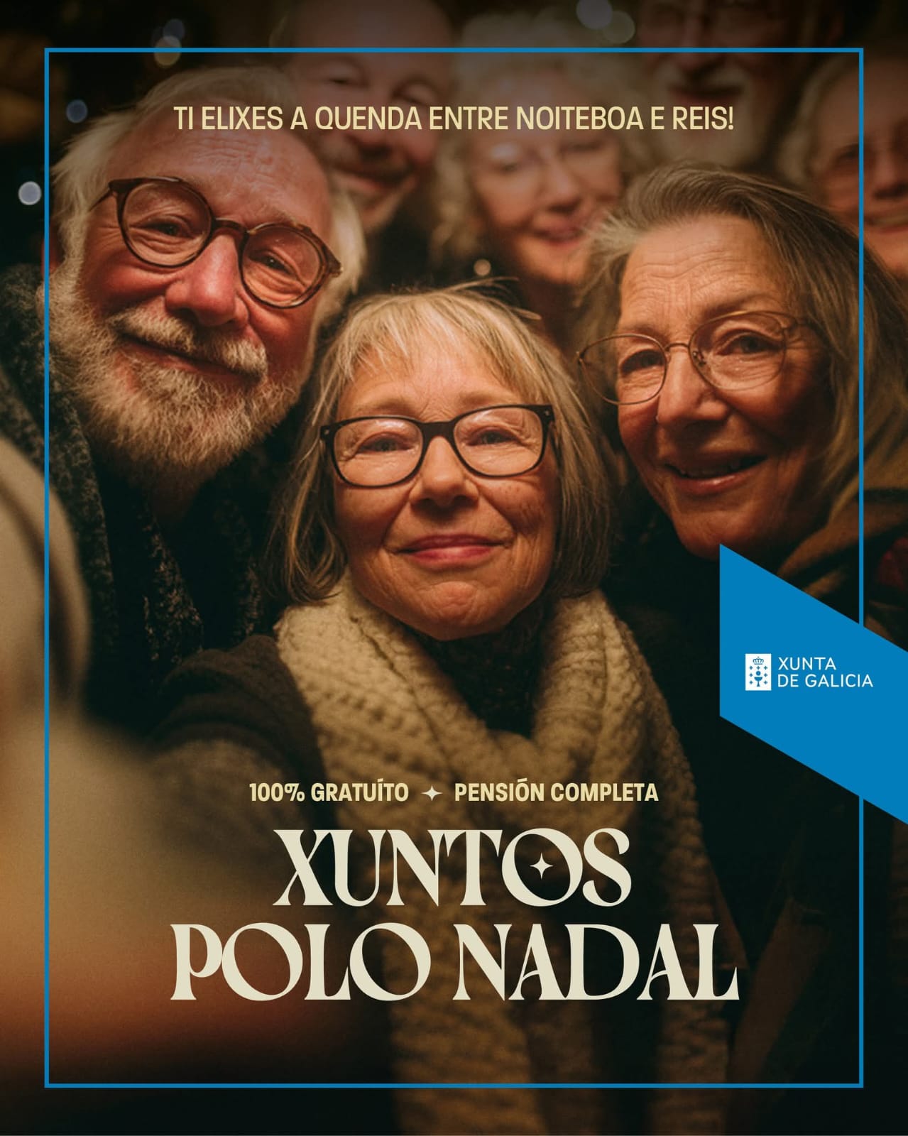O Concello do Porriño anima ás persoas maiores que viven soas a pasar unhas festas diferentes a través do "Xuntos polo Nadal"