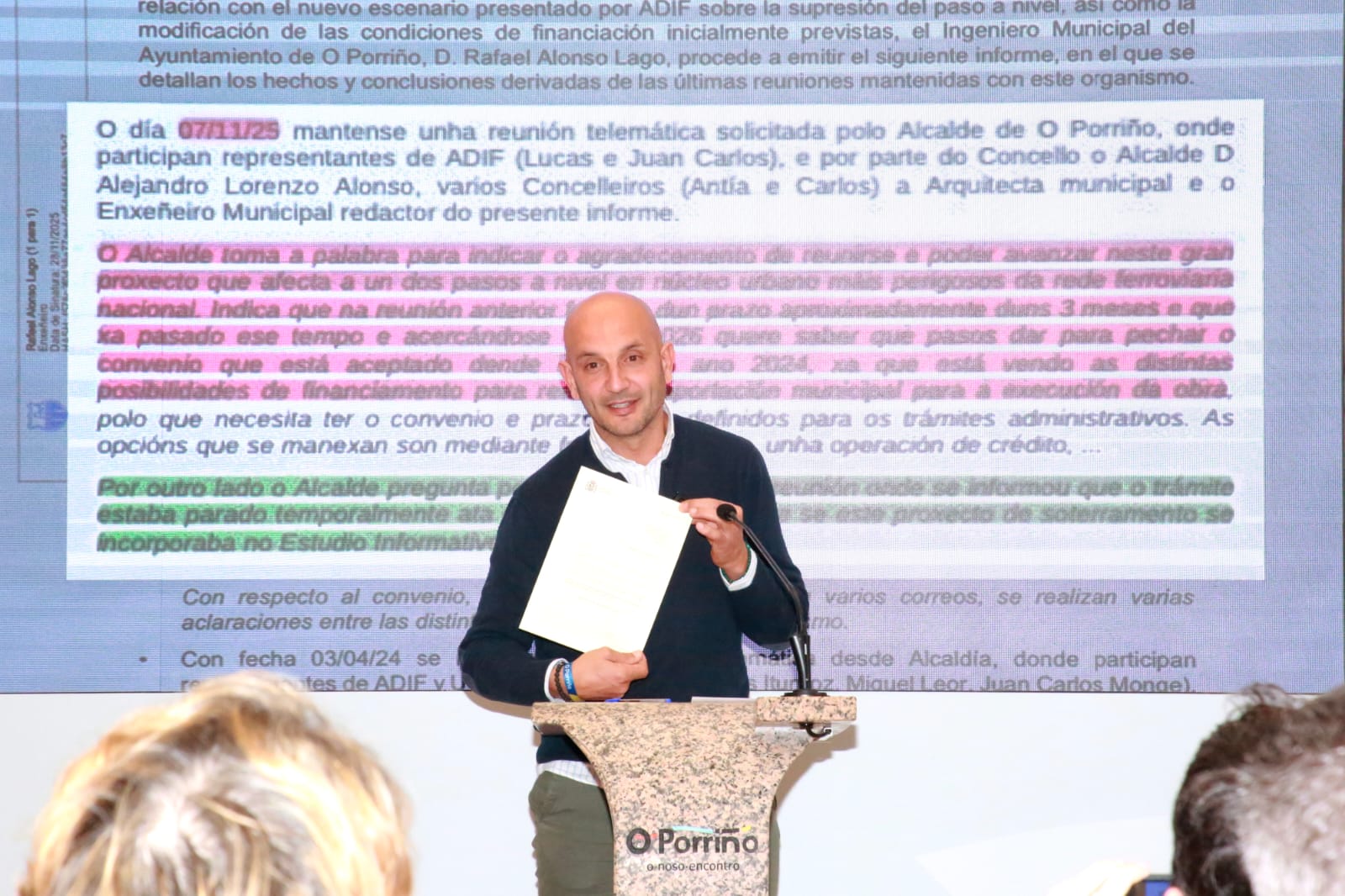 O Porriño denuncia a paralización indefinida da supresión do paso a nivel pese a ter o proxecto e o convenio xa preparados