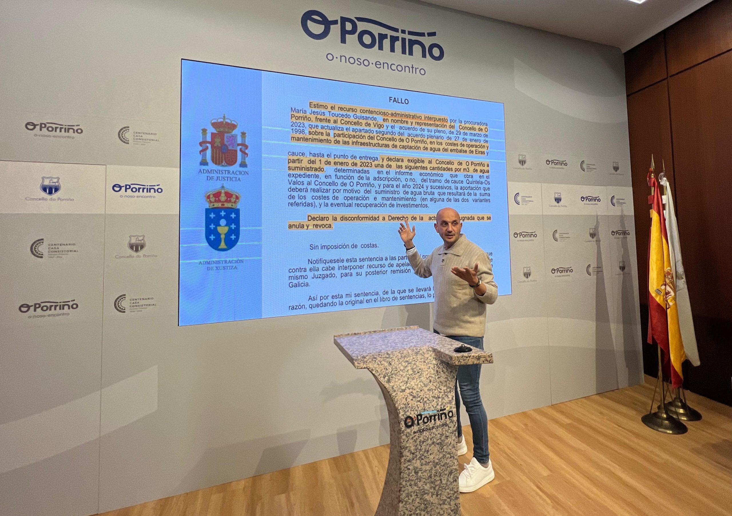 A xustiza avala ao Concello do Porriño e frea a pretensión do Concello de Vigo de cobrar pola auga de Eiras