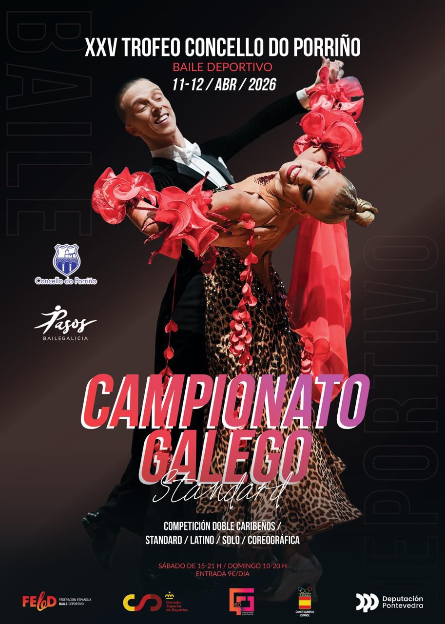 O pavillón do Porriño acolle o XXV Trofeo Concello do Porriño de Baile Deportivo e Campeonato Galego Xunta de Galicia Standard